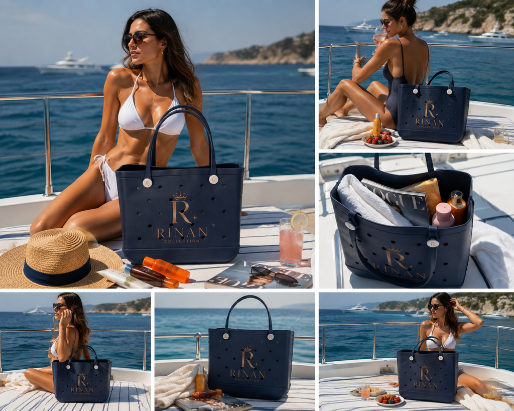 RINAN Collection Beach Tote Bag | Waterproof medium Tote